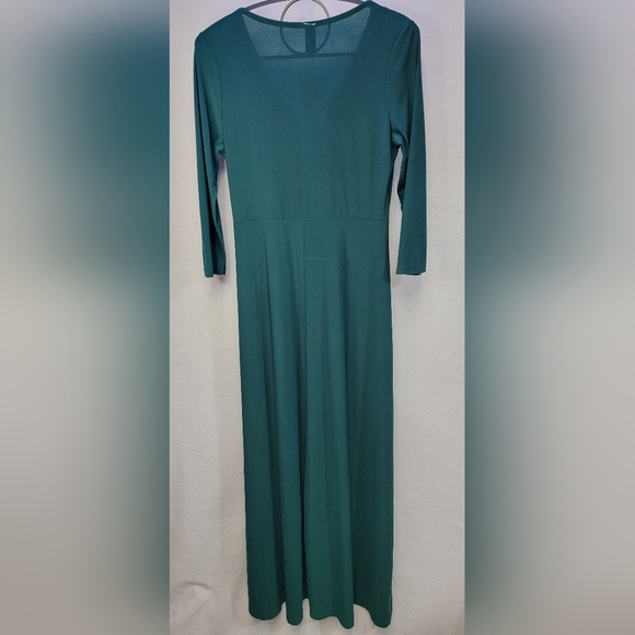 Sexy Mama Maternity Long Sleeve Faux Wrap Green Maternity Dress Size 3 (8-12) - Picture 9 of 11